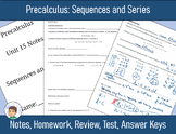 Precalculus Unit 15 Sequences and Series: Notes, HW, Revie