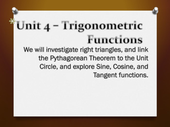 Preview of Precalculus Unit 4 Bundle - Trigonometric Functions (14 Days)