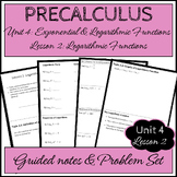 Precalculus Unit 4 Lesson 2 - Logarithmic Functions