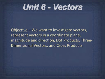 Preview of Precalculus Unit 6 Bundle - Vectors (16 Days)