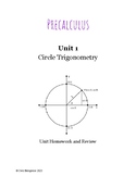 Precalculus Unit Circle Trig Worksheets and Review