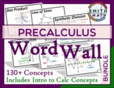 Precalculus with Intro to Calc Word Wall - Bundle