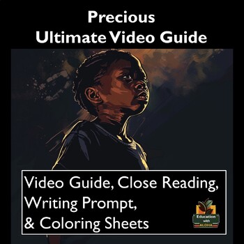 Preview of Precious Video Guide: Worksheets, Close Reading, Coloring, & More!