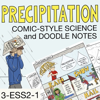 Preview of Precipitation Comic & Doodle Notes Activity 3rd-Grade Science Curriculum