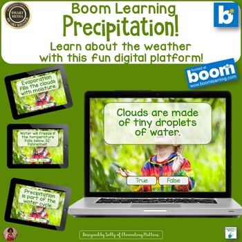 Preview of Precipitation Facts Boom Learning Digital Task Cards