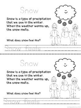 Precipitation Mini Book- Rain, Snow, Sleet, And Hail- Ccss Aligned