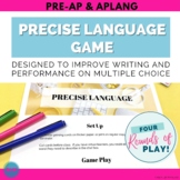 Beginning of the Year Game for Writing Classes