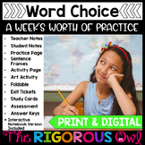 Precise Vocabulary & Word Choice Lesson, Practice, & Asses