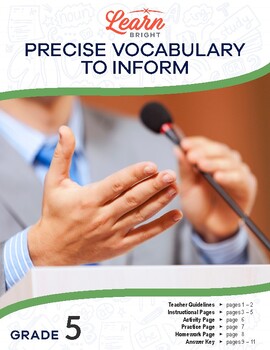 Preview of Precise Vocabulary to Inform Lesson Plan