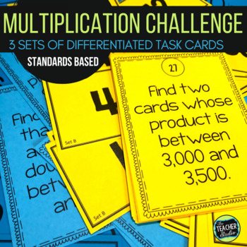 Preview of Multiplication Math Challenges: High Level Multi Digit Multiplication Activities