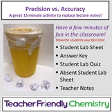 Chemistry Activity: Precision vs. Accuracy Paper Toss, PPT