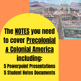Precolonial & Colonial America Notes Bundle