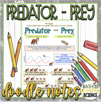 Preview of Predator-Prey Doodle Notes & Quiz