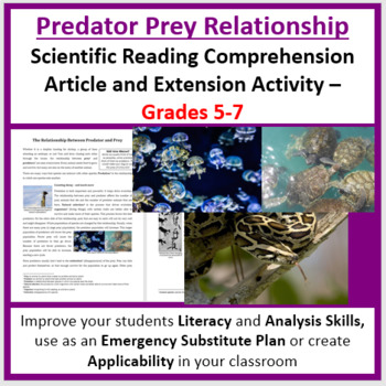 Preview of Predator-Prey Relationships - Science Reading Article - Grades 5-7