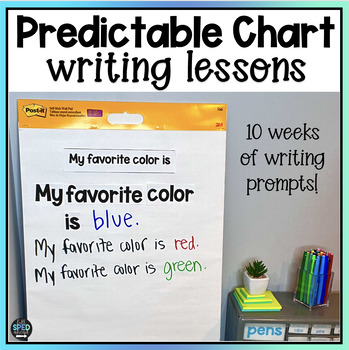 Preview of Predictable Chart Writing Prompts Curriculum Lessons for Special Education Set 1