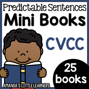 Preview of Predictable Sentences Mini Books - CVCC Words