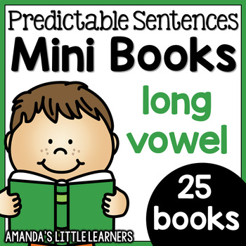 Preview of Predictable Sentences Mini Books - Long Vowel