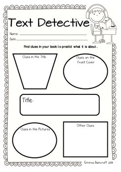 FREE!!! Predicting Guided Reading Strategy Worksheets | TpT