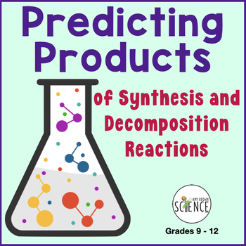 Preview of Chemical Reactions and Balancing Equations Worksheet - Synthesis Decomposition