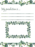 Prediction Graphic Organiser - Gum Leaf Design