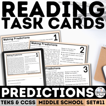 Preview of Making Predictions Worksheets Passages Task Cards & Activities Inferences