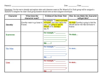 Preview of Prediction Worksheet