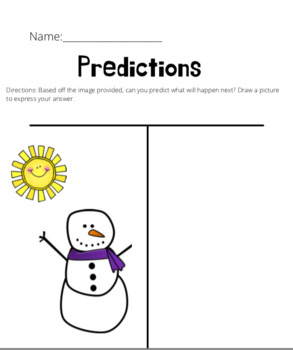 Preview of Predictions Worksheet