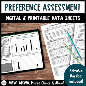 Preview of Preference Assessment BUNDLE - Digital & Printable Data Sheets | ABA Therapy