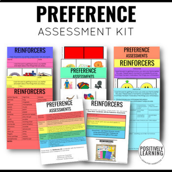 Preview of Preference Assessment with Reinforcers Kit Special Education Behavior Support