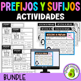 Prefijos y Sufijos Actividades En Español, Prefixes and Su