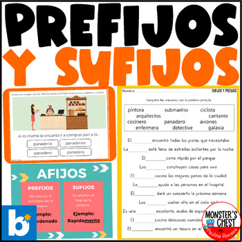 Preview of Prefijos y Sufijos Prefixes and Suffixes in Spanish Gramatica Digital Resources