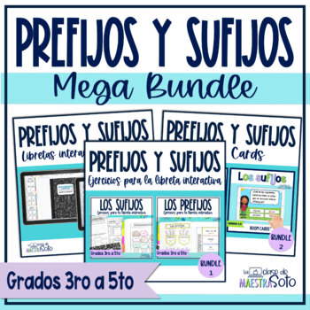 Preview of Prefijos y sufijos - Prefixes and Suffixes in Spanish - Mega Bundle