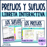 Prefijos y sufijos Spanish prefixes and suffixes Bundle In