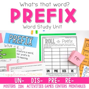 Preview of Prefixes Activities Un Pre Re Dis