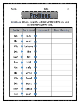 Prefix Activities and Game un, re, mis, dis, non, and pre by Hannahb