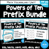 Prefix Activities and Puzzles Bundle - kilo, hecto, deca, 