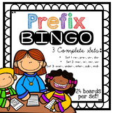Prefix Bingo! 3 Complete Sets of Vocabulary Bingo Cards fo