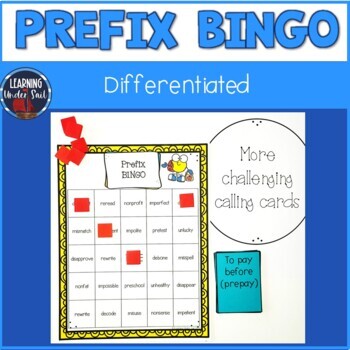 Preview of Prefix Game - BINGO FREEBIE