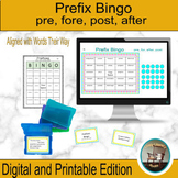 Prefix Bingo, Words Their Way Bingo, Word Study Bingo 