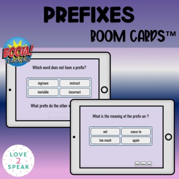 Preview of Prefix Boom Cards ™