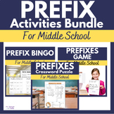 Prefix Bundle of Practice Activities for Middle School
