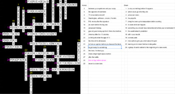 Prefix Crossword Puzzle (digital) by Milo Thecat TPT