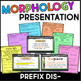 Prefix DIS- Morphology Teaching Slides and Guided Notes wi