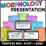 Prefix MID-, POST-, and SEMI- Teaching Slides & Guided Not