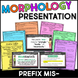 Prefix MIS- Morphology Teaching Slides and Guided Notes wi