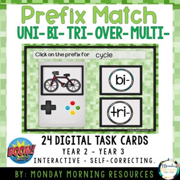 Preview of Prefix Match UNI- BI- TRI- MULTI- OVER- Gamer Boom Cards™