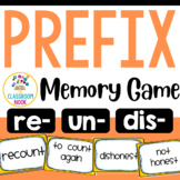 Prefix Memory Center Game (re, un, dis) Vocabulary & Word 