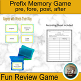 Prefix Memory Game, Word Study Game