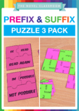 Prefix and Suffix Puzzle Pack - 3 Spelling Activities