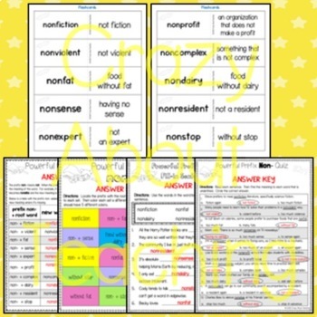 Prefix Non- Worksheets & More by Crazy About Teaching | TpT